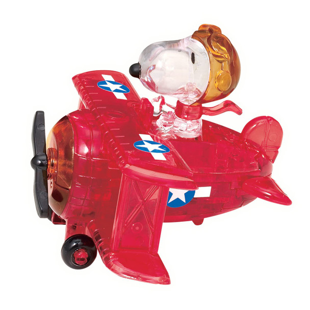 Bepuzzled, Peanuts Snoopy Flying Ace Original 3D Crystal Puzzle, Perfect For Puzzlers Ages 12 And Up, Challenging To Complete And Beautiful To Display, Collect Them All