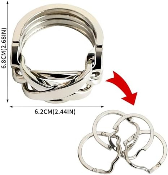 Bling Musae Metal Brain Teasers Puzzles Kit - 3 Pcs Alloy Unlock Interlock Cast Coils Puzzle Game Toys For Adults Mind Iq Logic Test Disentanglement Games School Office Supplies Wp12