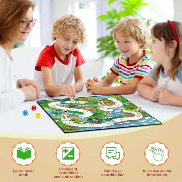 Broytain Math Games For Kids 5-7,Addition & Subtraction Game,Educational Learning Board Games For 1St Grade For Boys And Girls Ages 5 6 7 8,Classroom Travel Indoor Outdoor Dice Family Games