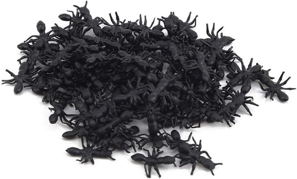 Bwesoo 100Pcs Black Fake Black Ant Realistic Imitation For Halloween Prank Props Simple And Sophisticated Design Executive Desk Games