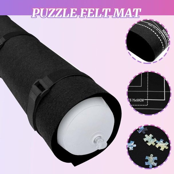 Callkroon Puzzle Roll Up Mat Set Of 4 For 500-1500 Piece Puzzles, A Great For Puzzle Lovers, Soft Felt Weave, Easy To Carry When Traveling Callkroon Puzzle Roll Up Mat Set Of 4 For 500-1500 Piece Puzzles, A Great For Puzzle Lovers, Soft Felt Weave, Easy To Carry When Traveling