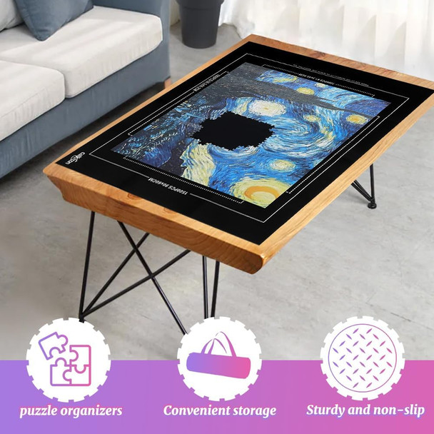 Callkroon Puzzle Roll Up Mat Set Of 4 For 500-1500 Piece Puzzles, A Great For Puzzle Lovers, Soft Felt Weave, Easy To Carry When Traveling Callkroon Puzzle Roll Up Mat Set Of 4 For 500-1500 Piece Puzzles, A Great For Puzzle Lovers, Soft Felt Weave, Easy To Carry When Traveling