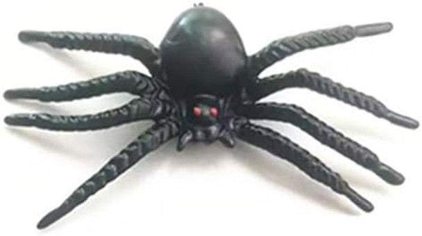 Cooplay 30Pcs Fake Mini Spiders Black Plastic Mock Reptile Insects Joke Toys Prank Scary Trick Tricky Brains For Halloween Party