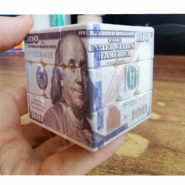 Cuberspeed Dollar Cube 3X3 Magic Cube Us Dollar Bill Speed Cube Puzzle Toy