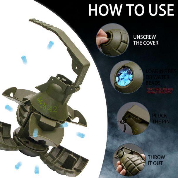 Disratw M26A2 Airsoft Grenade Toys Tactical Grenade Plastic Cs Battle Game Toy Hand Grenades Pull Ring Toys Role Play Model Prop For Age 14+ Disratw M26A2 Airsoft Grenade Toys Tactical Grenade Plastic Cs Battle Game Toy Hand Grenades Pull Ring Toys Role Play Model Prop For Age 14+