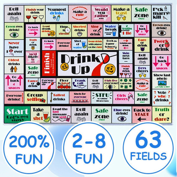 Esclane Board Game For Party, 2-8 Players Board Games For Adult, Funny Party Interactive Games For Game Night, Birthday, Family Play Or Any Occasion, Age 21+