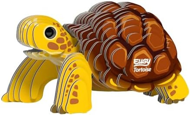 Eugy Tortoise 3D Puzzle - 34 Piece Eco-Friendly Educational Toy Puzzle For Boys, Girls & Kids Ages 6+
