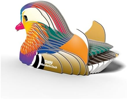 Eugy Mandarin Duck 3D Puzzle - 26 Piece Eco-Friendly Educational Toy Puzzle For Boys, Girls & Kids Ages 6+