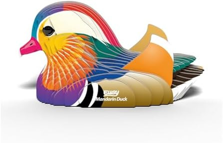 Eugy Mandarin Duck 3D Puzzle - 26 Piece Eco-Friendly Educational Toy Puzzle For Boys, Girls & Kids Ages 6+