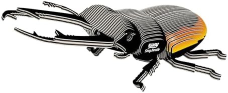 Eugy Stag Beetle 3D Puzzle - 34 Piece Eco-Friendly Educational Toy Puzzle For Boys, Girls & Kids Ages 6+