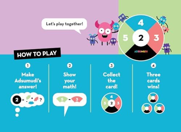 Evermade Adsumudi Math Game - Little Ones - The Adorably Fun Game For Clever Kids To Grow Their Addition, Subtraction And Mental Math Skills - Great For Ages 4 And Up