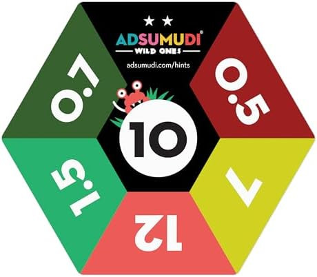 Evermade Adsumudi Math Game - Wild Ones - The Wildly Fun Game For Kids To Tame Fractions, Decimals, Money, Big Numbers And Mental Math - Great For Ages 9 And Up