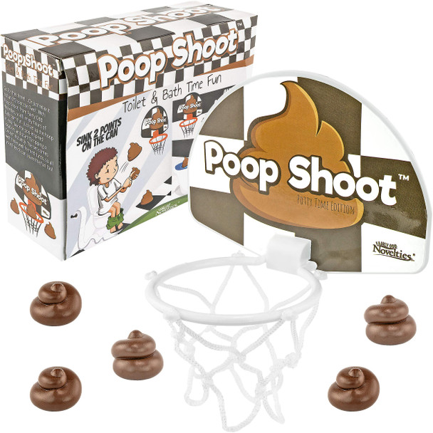 Fairly Odd Novelties Fishing For Floaters: Potty Time Edition Game Set Funny Poop Bathroom Fishing Pack, Brown