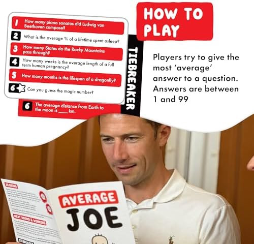 Format Games Average Joe Party Game - Embrace Your Ordinary Side With 600 Questions - Fun For Family And Friends Ages 8+, 3-6 Players, 30 Minute Playtime, Made