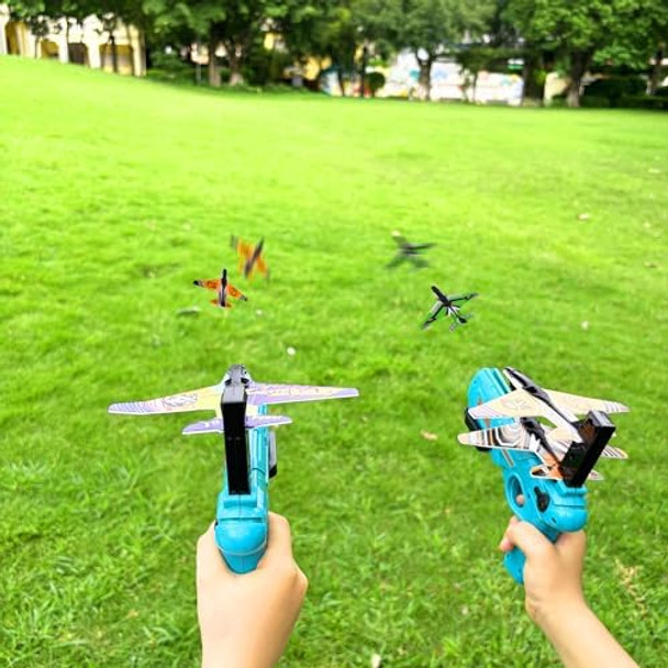 Ftingland 18 Pack Children'S Foam Airplane Launcher Foam Aircrafts Gun Hand-Thrown Catapult Aircraft Shooting Games For Kids 3-12 Outdoor Sport Activity Battery- Safe & Fun For Kids 6-8
