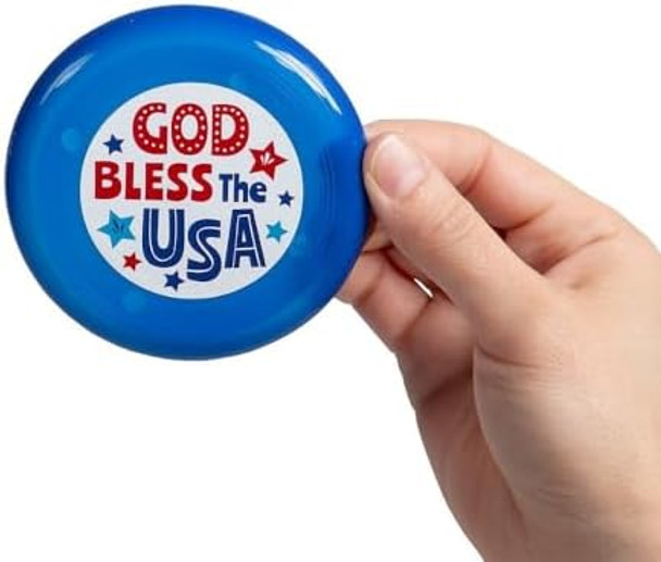 Fun Express Bulk 72 Pieces God Bless The Usa Mini Flying Discs Fun Express Bulk 72 Pieces God Bless The Usa Mini Flying Discs