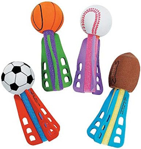 Fun Express Mini Sport Ball Foam Throwing Dart Missiles (Bulk Set Of 24) Party Games And Favors