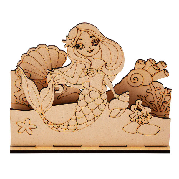 Fun Express 3D Diy Mermaid Wood Puzzle Painting Kit, All In One Kids Craft Kit, Holiday, Birthday And Everyday s, Great Creative Activity For Home And School