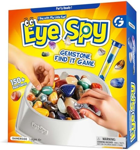 Gamerside Rocks For Kids - 150+ Rock Collection Gemstones For Kids, With Interactive Family Bingo Board Games, Educational Stem Learning Toys Science Kits For Boys & Girls Ages 6+