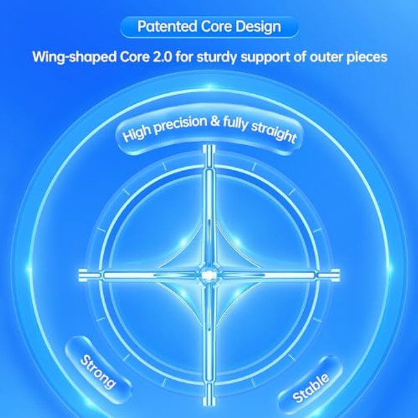 Gan 356 R S 2, 3X3 Speed Cube Gans Classic Non-Magnetic Magic Cube Stickerless Puzzle Practice Solving Wing-Shaped Core 2.0, 90° Corner Cutting, Tension Adjustable, 356Rs2