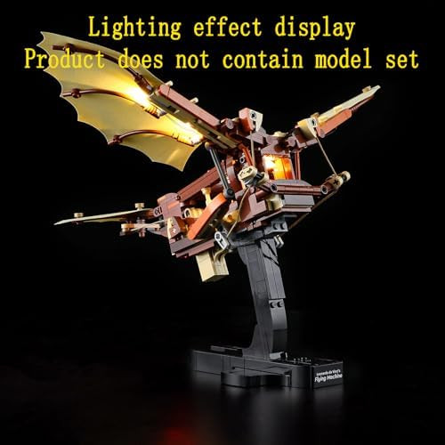 Geament Led Light Kit Compatible With Lego Leonardo Da Vinci'S Flying Machine Building Blocks Model - Lighting Set For Icons 10363 (Model Set Not Included)