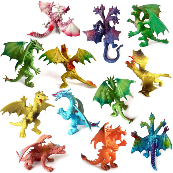 Gidgod 12Piece Dinosaur Model Realistic Flying Dragon Box Toy, 4 Inch Sci-Fi Game Monster Triceratops Pterodactyl Party s Boys Hobbyist Prize Gidgod 12Piece Dinosaur Model Realistic Flying Dragon Box Toy, 4 Inch Sci-Fi Game Monster Triceratops Pterodactyl Party s Boys Hobbyist Prize