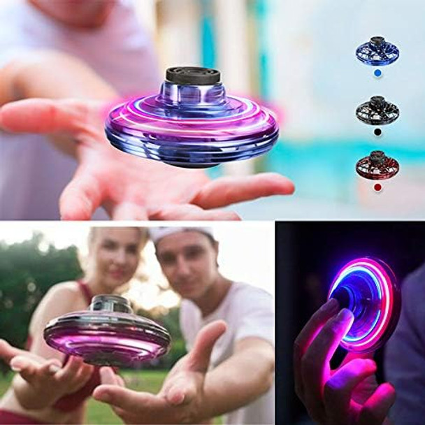 Goolrc Flying Spinner Mini Drone, Fidget Spinner Flying Boomerang Toys Magical Hand Controlled Gyro Flying Drone With Led Light s For Teens Adults Indoor Outdoor