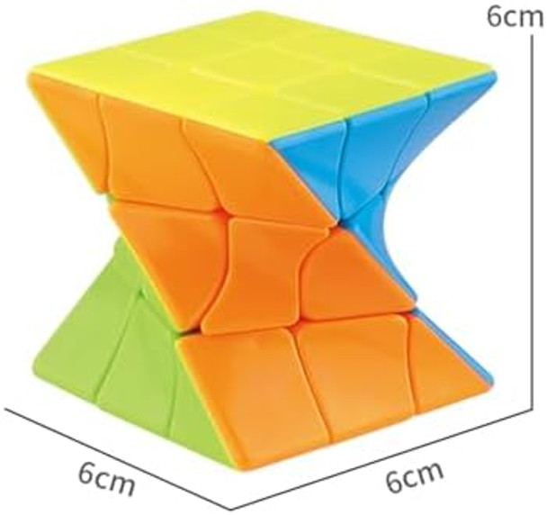 Grekelyrun Twist 3X3 Speed Cube - Twist Puzzle Game Toys, Stickerless Magic Cube 3X3X3, Smooth Turning Shape Shifting Box For Ages 3 & Up