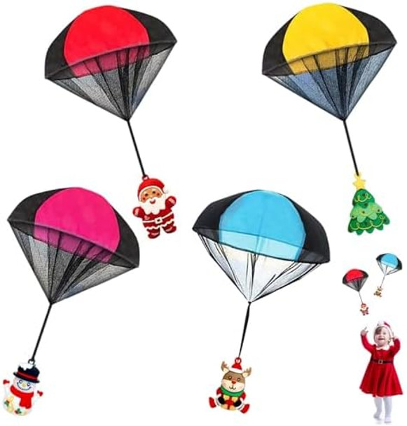 H-Style H-Style Parachute Toys - 4Pcs Christmas Parachute Toys, Santas, Reindeer, Snowmen & Xmas Tree, Stocking Stuffers For Kids H-Style H-Style Parachute Toys - 4Pcs Christmas Parachute Toys, Santas, Reindeer, Snowmen & Xmas Tree, Stocking Stuffers For Kids