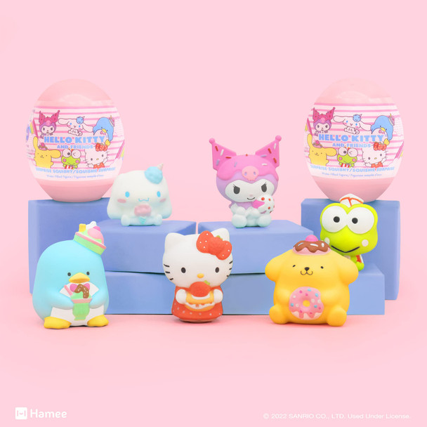 Hamee Sanrio Hello Kitty And Friends Cute Water Filled Surprise Capsule Squishy Toy [Series 2] [Birthday Bag, Party Favor, Basket Filler, Stress Relief Toy] – 1 Pc. (Mystery – Blind Capsule)