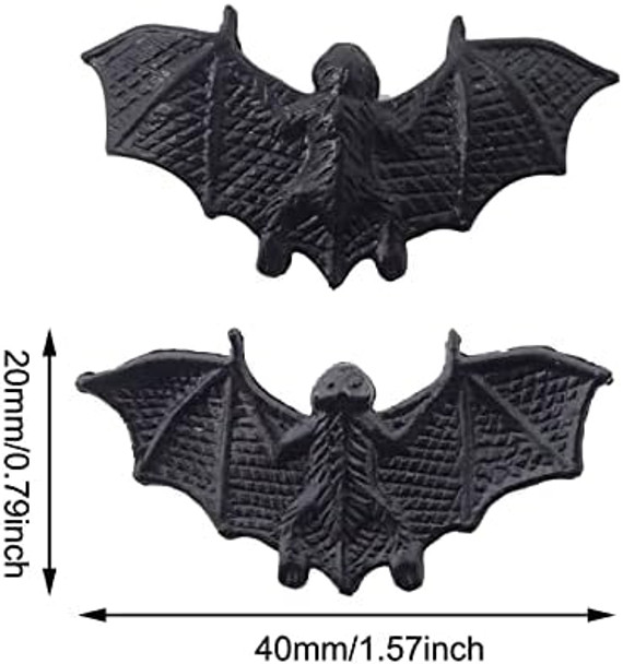 Honbay Honbay 120Pcs Realistic Plastic Fake Bats Spooky Bats Party Favor Decorations For Hallowmas Prank Props And Home Decor