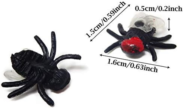 Honbay Honbay 60Pcs Plastic Fake Flies Prank Fly Bugs Simulated Insect Toys Joke s For April Fool Halloween Party Supplies (0.6")