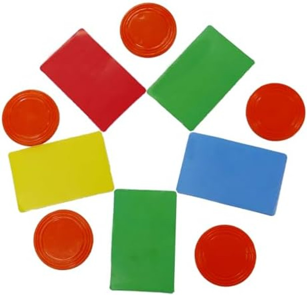 Ielyiesy 9 Playing Puck - In Play Balls & 8 Diy Colorful Cardboards For Prize Drop Board Game Accessories Party Game Tradeshow - Ideal For Carnivals, Parties & More