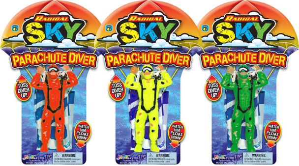 Ja-Ru Parachute Action Figure Toys (1 Toy Assorted Color) Flying Glider Army Men For Kids. Outdoor Summer Yard Games & Activities. Party Favors Stocking Stuffers. 2306-1S