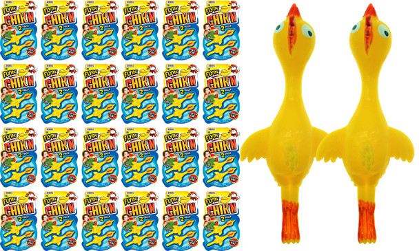 Ja-Ru Flyin' Chik'N Rubber Chicken Slingshot (1 Pack 2 Units) . Flying Sling Shot Chicken. Slinger Toy For Kids And Adults. Easter Party Favors Stocking Stuffer Pack Fun Toys For Bags 426-1A