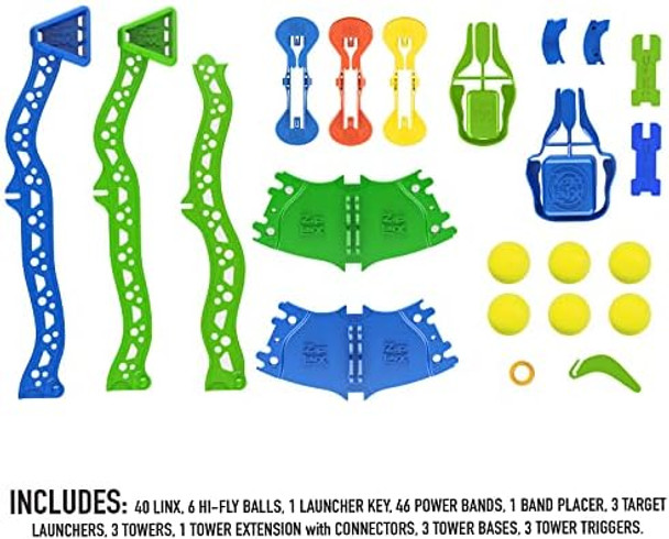 John Adams Ziplinx - Triple Tower Blast Set: High-Flying Chain-Reaction Fun Jumping Domino Action Domino And Tile Games Ages 6+ John Adams Ziplinx - Triple Tower Blast Set: High-Flying Chain-Reaction Fun Jumping Domino Action Domino And Tile Games Ages 6+