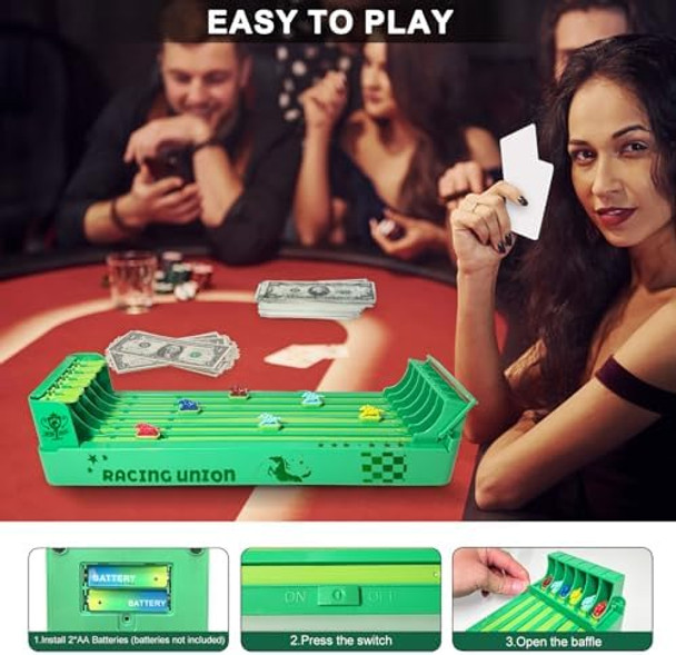 Jyyuehai Derby Horse Racing Game Electric, Derby Dash Horse Race Game Electronic, 6-Horse Racing Table Games, Family And Adult Race Board Game Great For Parties