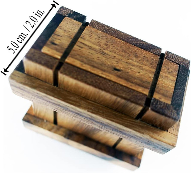 Kidypool 3D Wooden Box Puzzle Secret Unwrap A Box With A Stash Or Compartments For A Treasure Hunt Puzzle Lover (1 Compartments) (1-Set)