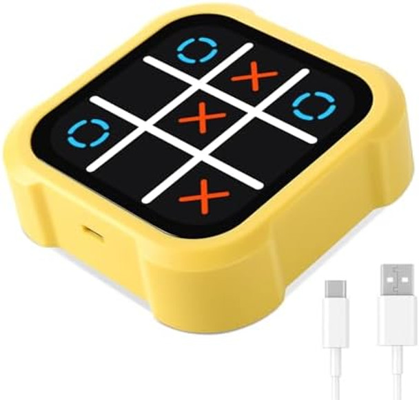 Kocyare Tic Tac Toe Bolt Game, Electronic 4-In-1 Handheld Puzzle Game Console, Portable Infinite Tictactoe Travel Game For Educational And Memory Growth， Family, Toys Board Games For Kids And Adults