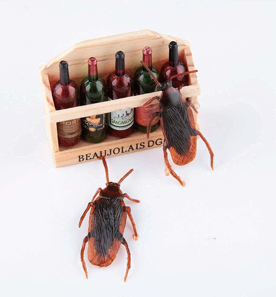 Ksquares Prank Fake Roaches, Favorite Trick Joke Toys Look Real, Scary Insects Realistic Plastic Bugs, Novelty Cockroach For Party, Christmas, Halloween 300Pcs