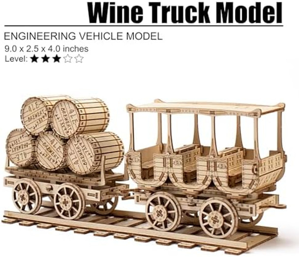 Kwasvlya 3D Wooden Puzzles Wine Truck Model Kits, Wooden Train Puzzles For Adults And Teens, Educational Brain Teaser Assembly Model, s For Christmas/Birthday Kwasvlya 3D Wooden Puzzles Wine Truck Model Kits, Wooden Train Puzzles For Adults And Teens, Educational Brain Teaser Assembly Model, s For Christmas/Birthday