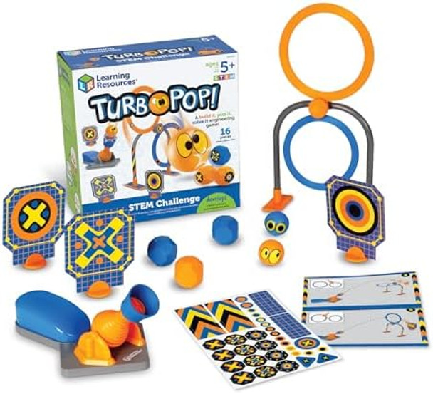 Learning Resources Turbopop Stem Challenge Toy, Physics & Engineering Game, Critical Thinking Game, 16 Pieces, Ages 5+ Learning Resources Turbopop Stem Challenge Toy, Physics & Engineering Game, Critical Thinking Game, 16 Pieces, Ages 5+