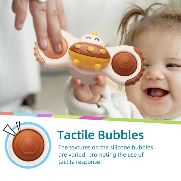 Likee Strong Suction Cup Fidget Rotating Sensory Bath Toys For Baby 12 18 Months Airplane Car Travel Table & Window Toys For 1 2 Years Old Toddler Boys And Girls (Space-1)