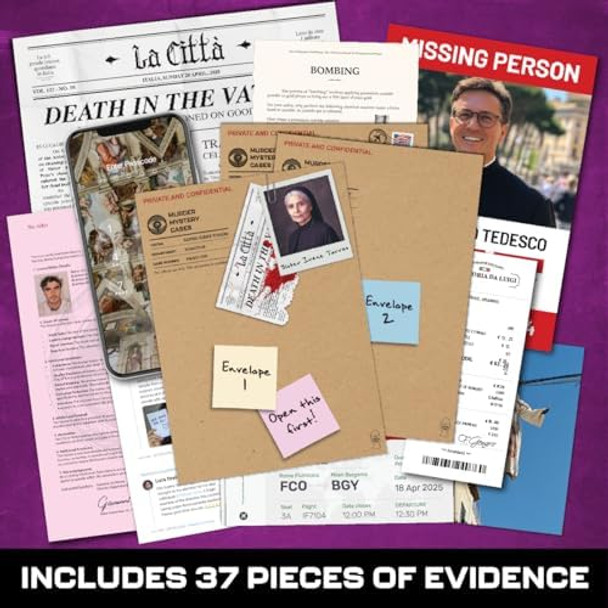 Lucky Egg Mmc Death In The Vatican – Thrilling Murder Mystery Games For Adults Behind Vatican Walls – 37 Evidence Pieces, 150 Min Gameplay (4/5 Difficulty) – Cold Case Files Game For 1-10 Players