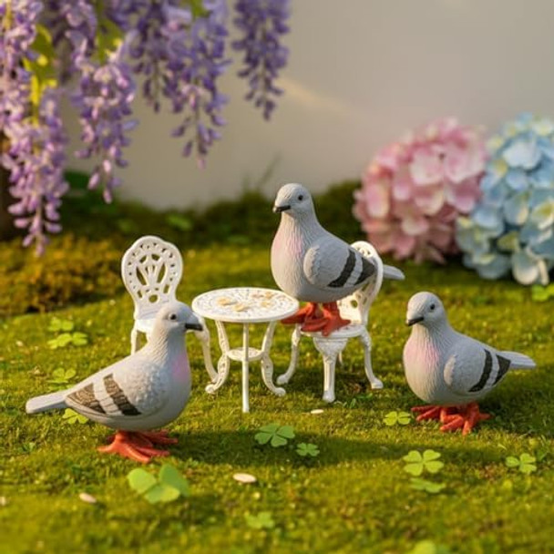 Luozzy 4Pcs Pigeon Wind Up Toys Dove Clockwork Pigeons Model For Jumping Simulation Early Clockwork Toy Kid Winding Flying Bird Party Favors Ornament, Random Color