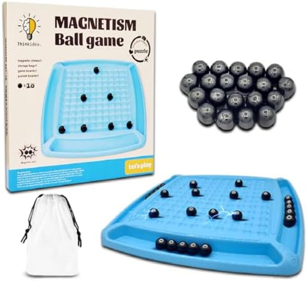 Magmen Magnastack Magnetic Strategy Game - Portable Travel Board Game For Kids & Adults Fun, Simple To Learn, Fast-Paced Gameplay Brain Teaser & Family Party Game. (Magnastack: Board Play Format)