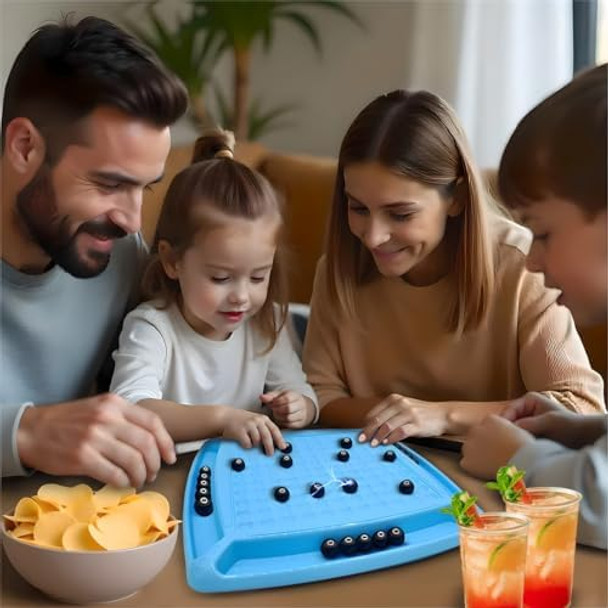 Magmen Magnastack Magnetic Strategy Game - Portable Travel Board Game For Kids & Adults Fun, Simple To Learn, Fast-Paced Gameplay Brain Teaser & Family Party Game. (Magnastack: Board Play Format)