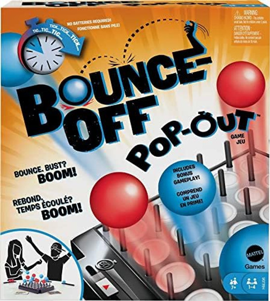 Mattel Games Bounce-Off Pop-Out Party Game For Kids, Adults And Family Night, Bounce Fast Or Balls Go Flying For 1-4 Players Mattel Games Bounce-Off Pop-Out Party Game For Kids, Adults And Family Night, Bounce Fast Or Balls Go Flying For 1-4 Players