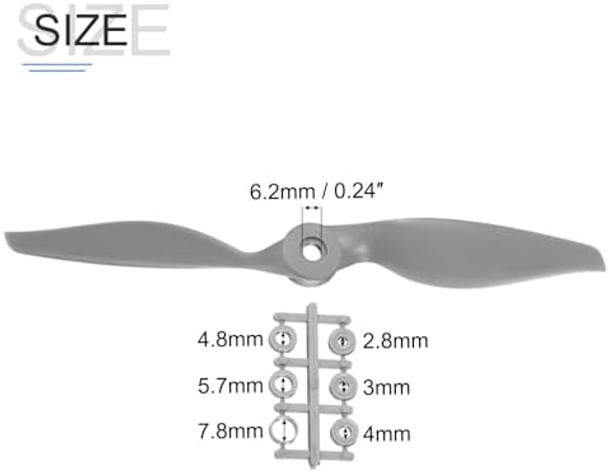 Meccanixity 3Pcs 12X6 Inch Propeller Rc Propellers 2-Vane Blades Props Gray With Adapter Rings For Rc Airplane Aircraft Prop Replacement Meccanixity 3Pcs 12X6 Inch Propeller Rc Propellers 2-Vane Blades Props Gray With Adapter Rings For Rc Airplane Aircraft Prop Replacement