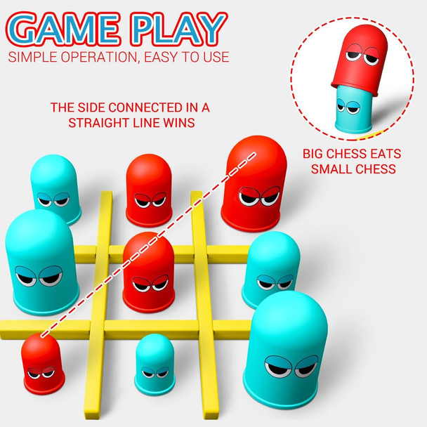 Mini Block Craft Strategic Board Game, Cute Nesting Doll Strategy Head To Head Games For Kids 3+ Entertainment Family Game Night Party Game s For Birthday Back To School Halloween Christmas